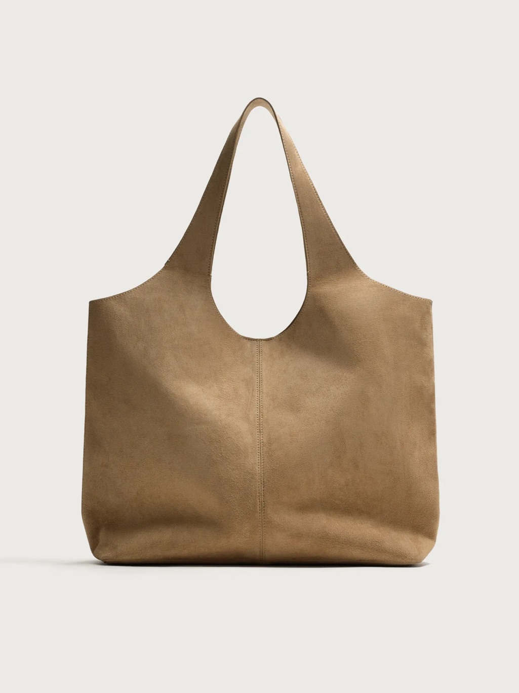Zara Suede Tan Tote Bag - New W/Out Tags